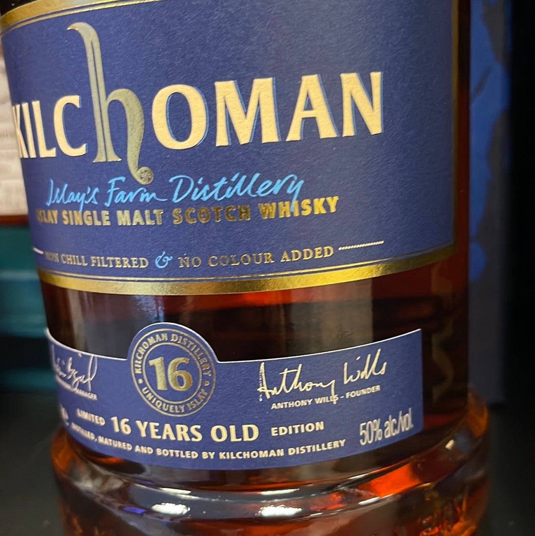 Kilchoman 16 YO Single Malt 50% - 70 cl. MAX 1 FLASKE PR. KUNDE