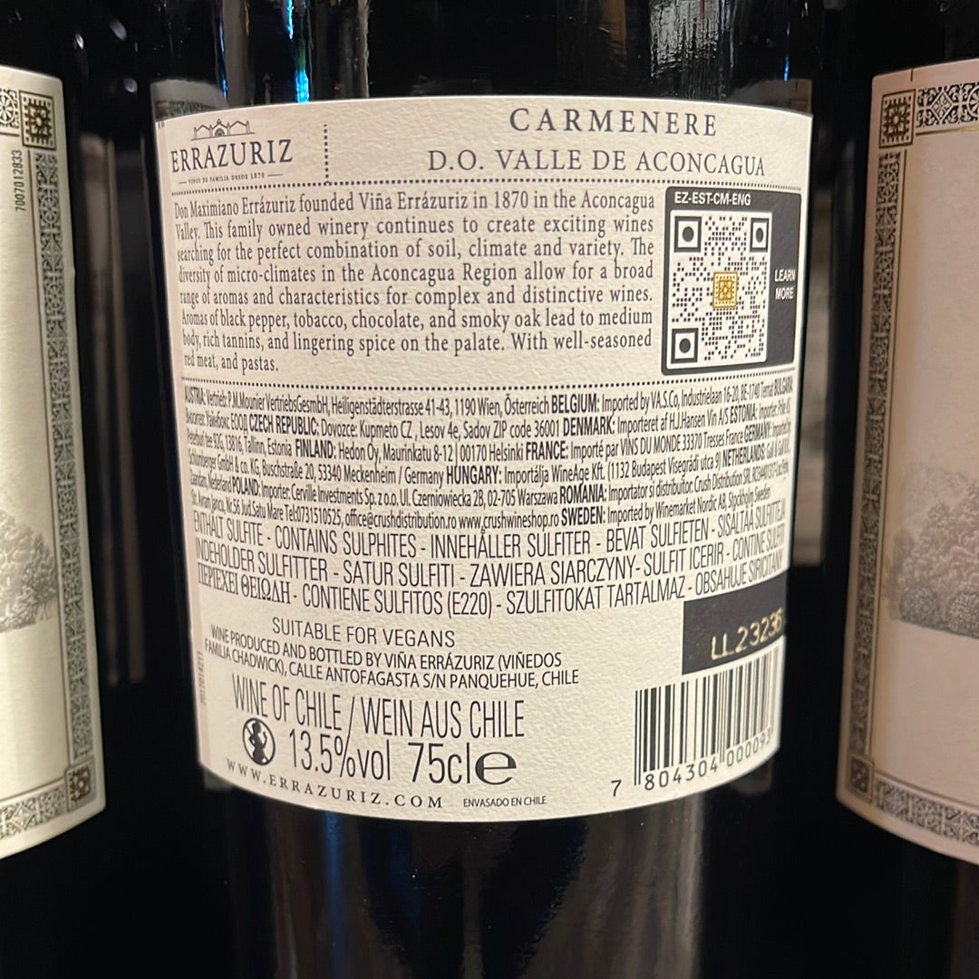 Errazuriz Carmenera 2022 Reserva