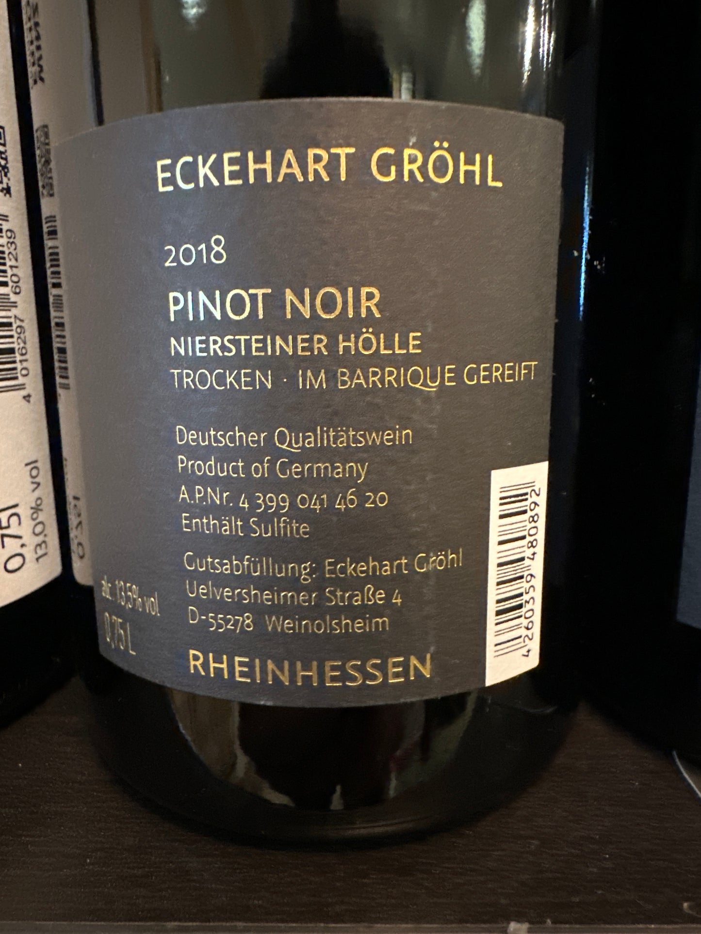 Gröhl Pinot Noir Hölle 2018