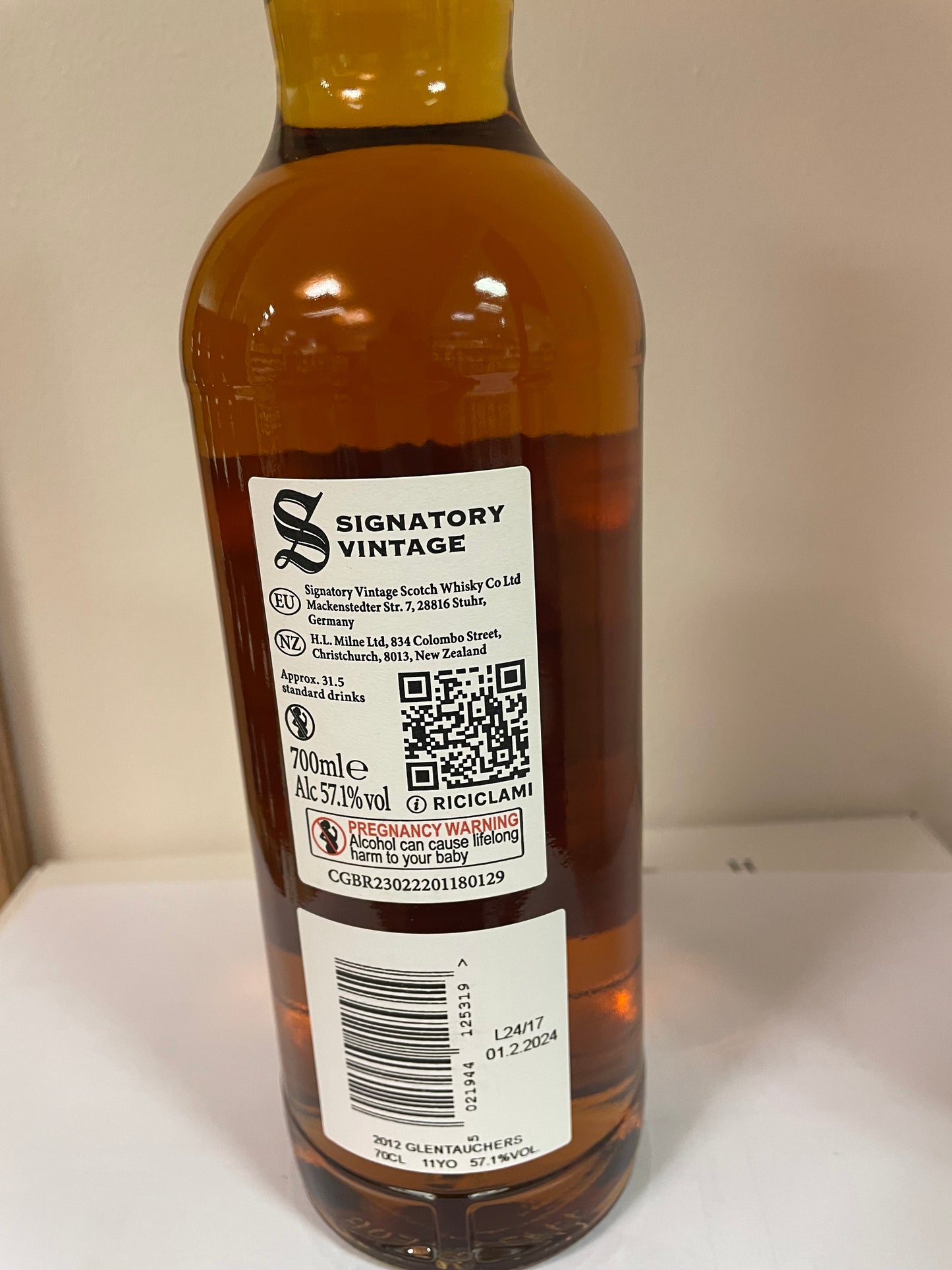 Signatory Glentauhers 2012 57.1%