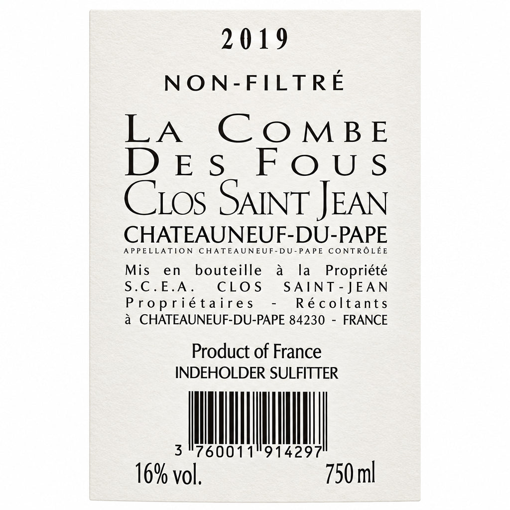 Chateauneuf du pape Clos Saint Jean 2019