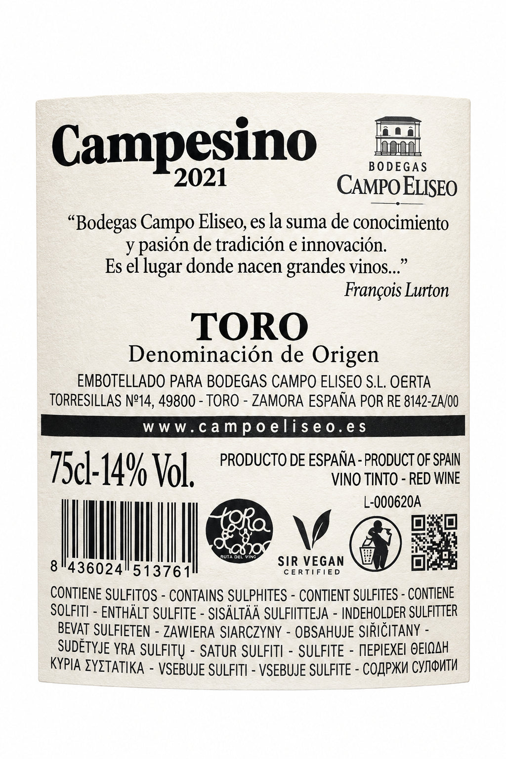 Bodegas Campo Eliseo Campesino 2021 / 2022