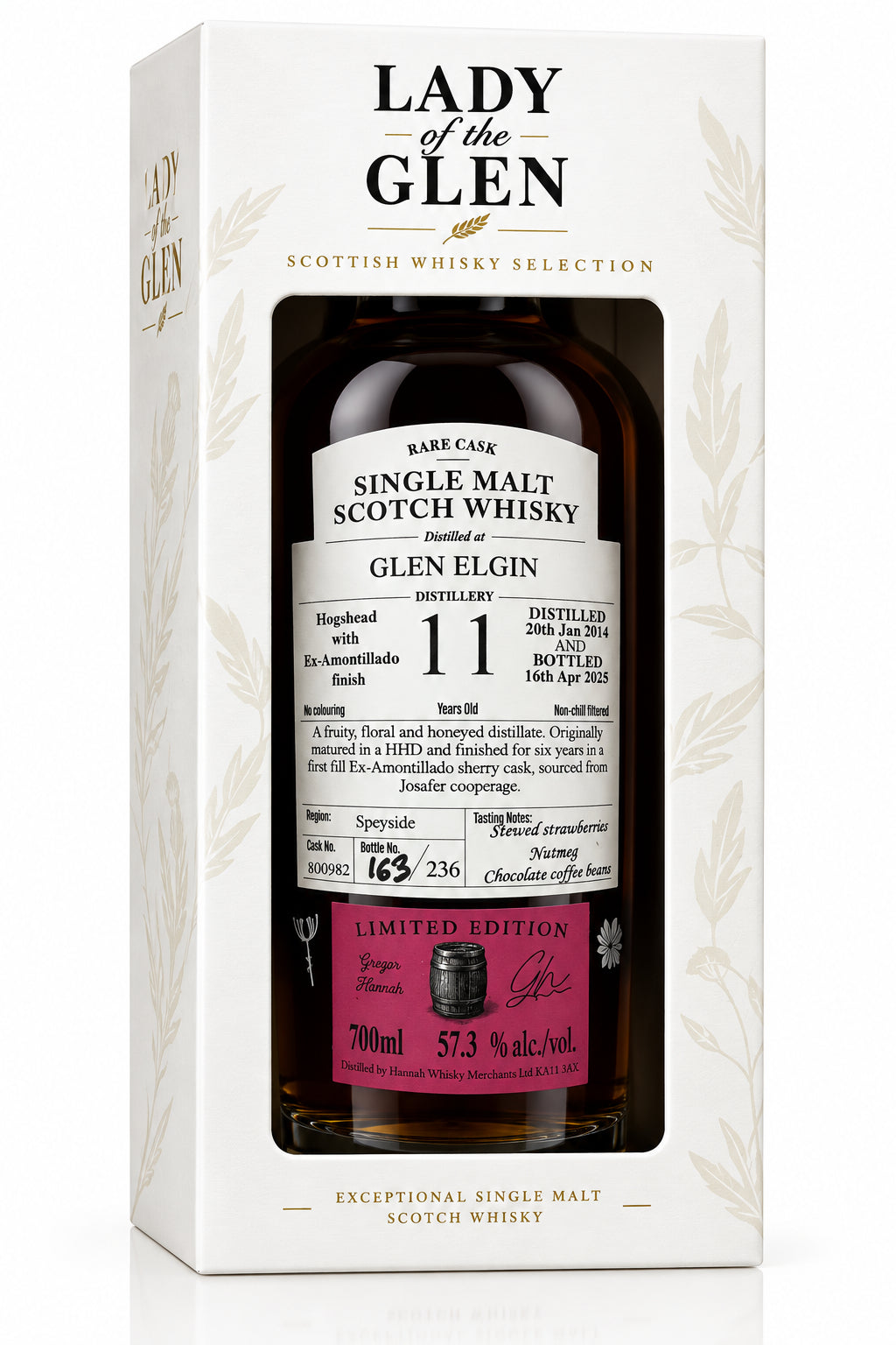 Lady of the Glen Glen Elgin 11 års 57,3% 236 flasker lavet
