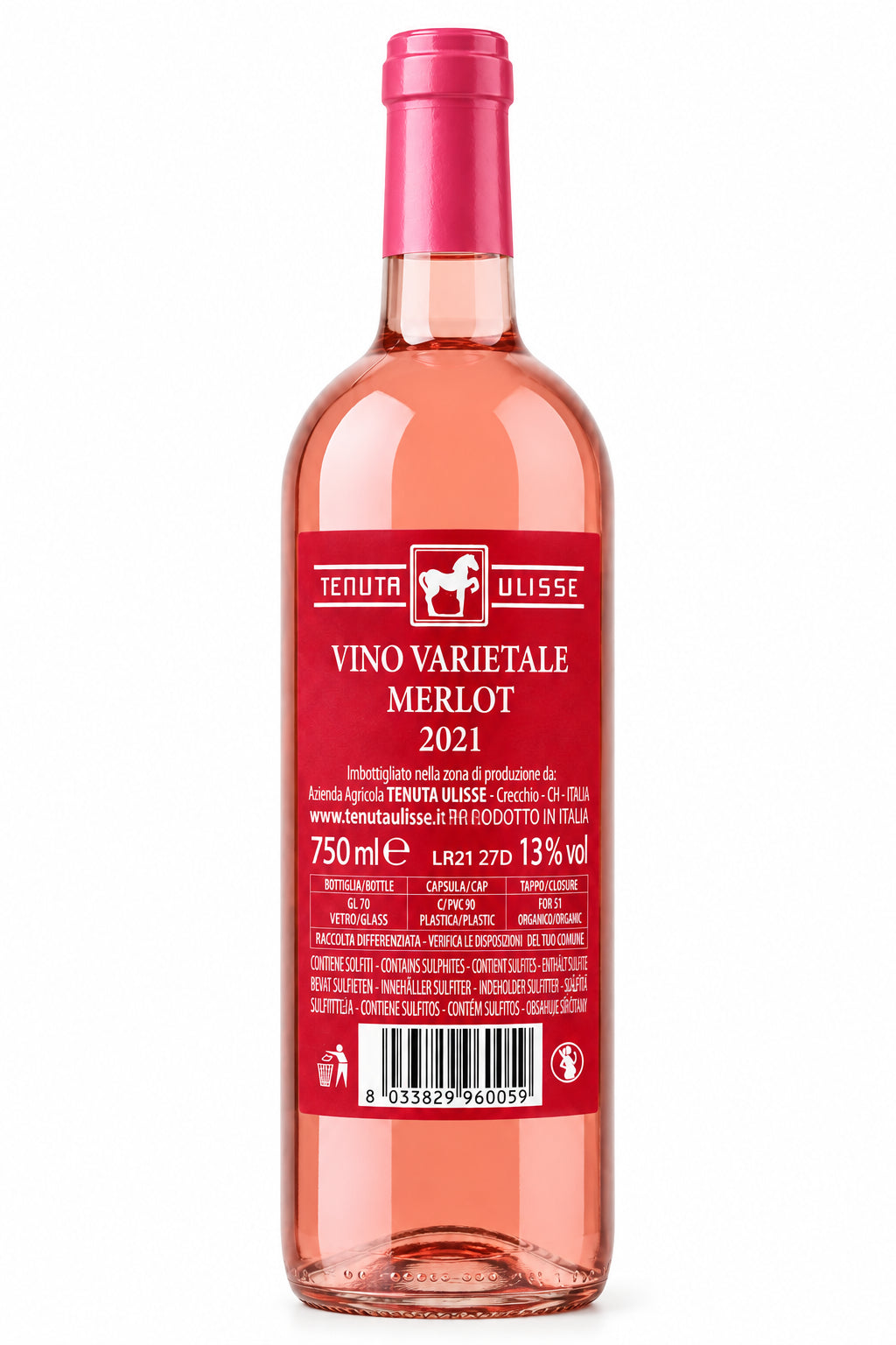 ULISSE Merlot Rosé Tenuta Ulisse Rosevin - Merlot - 75 cl - 13,00%