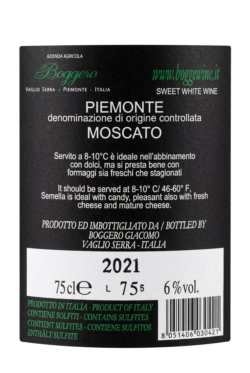 Boggero "Sernella" Moscato 2021