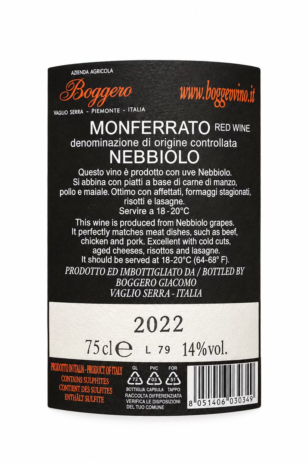 Boggero Monferrato "Fabi" Nebbiolo 2022