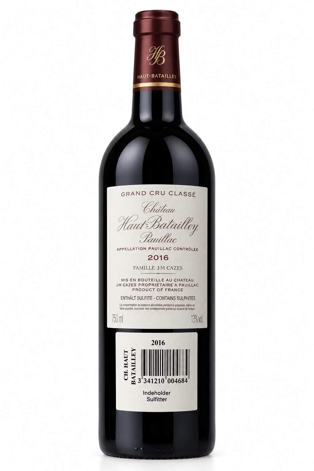 Chateau Haut Batailley 2016 Grand cru classe Pauillac