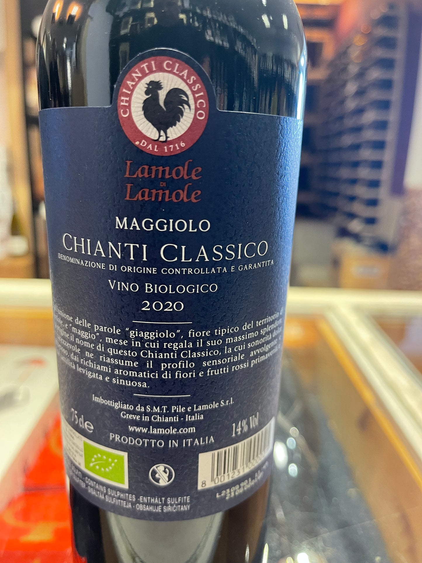 2020 Chianti Classico Maggiolo
DOCG
Lamole di Lamole
Rødvin - Sangiovese - 75 cl - 14,00 %