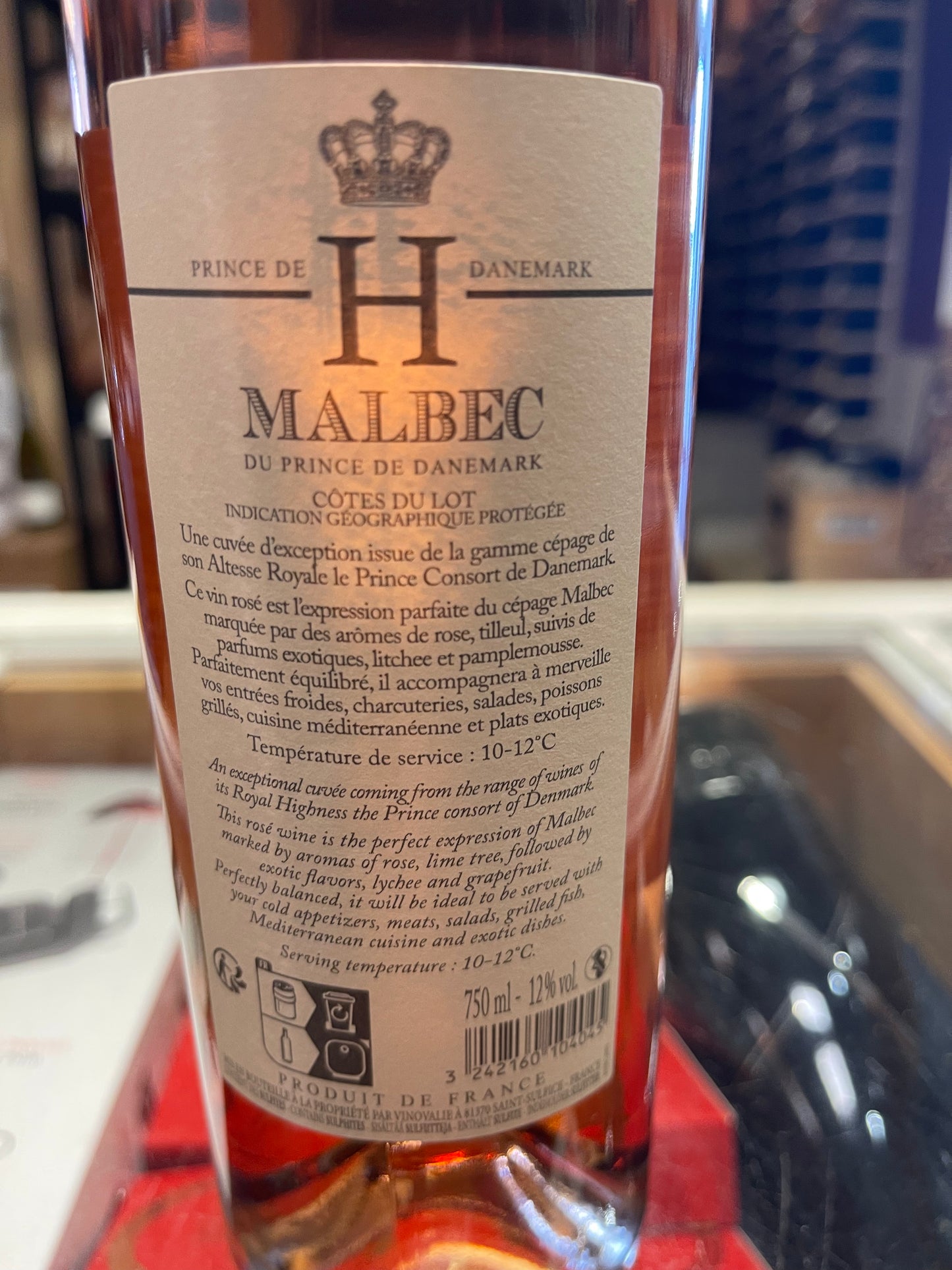 Prins de H Danemark 2023 Malbec Rose