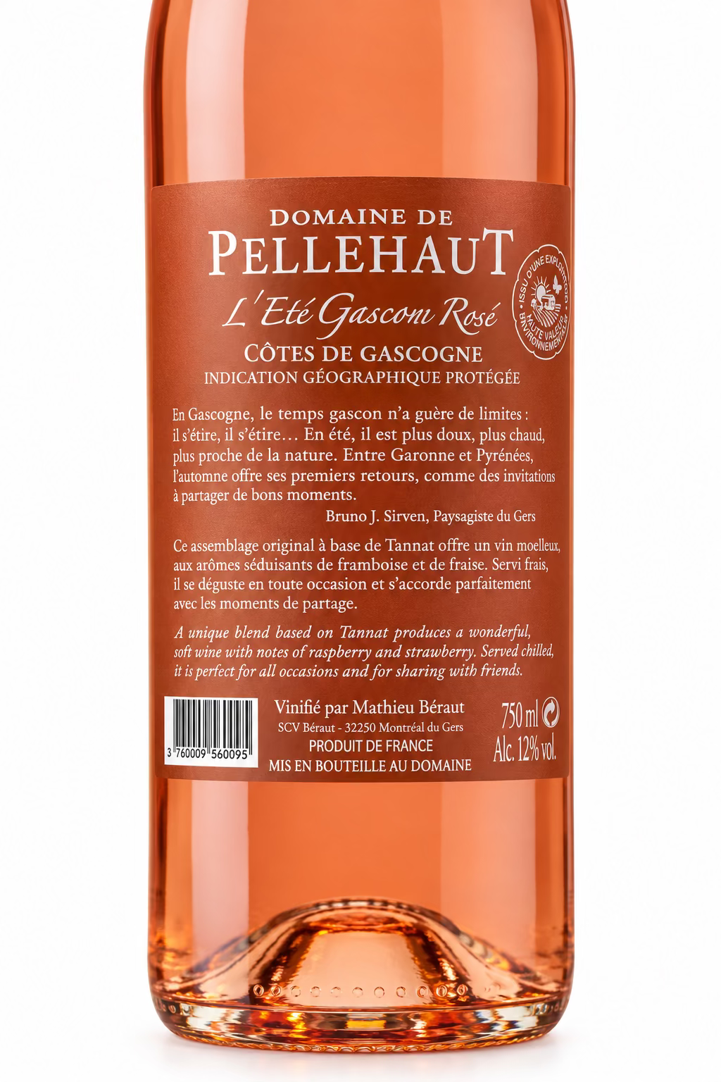 Pellehaut Rosé 2023 sød 10,5% Gaston