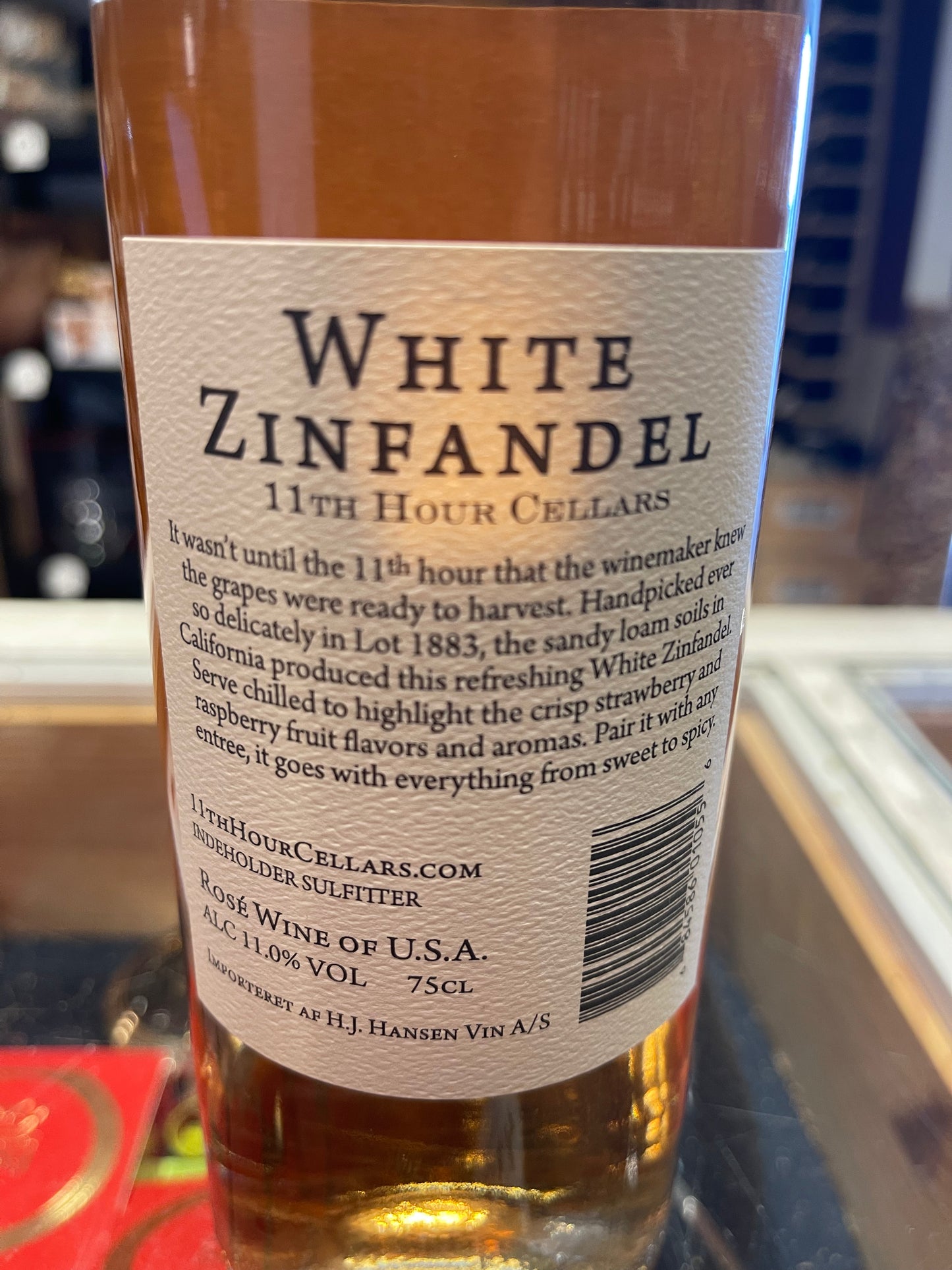 White Zinfandel Rose 11 Th hour