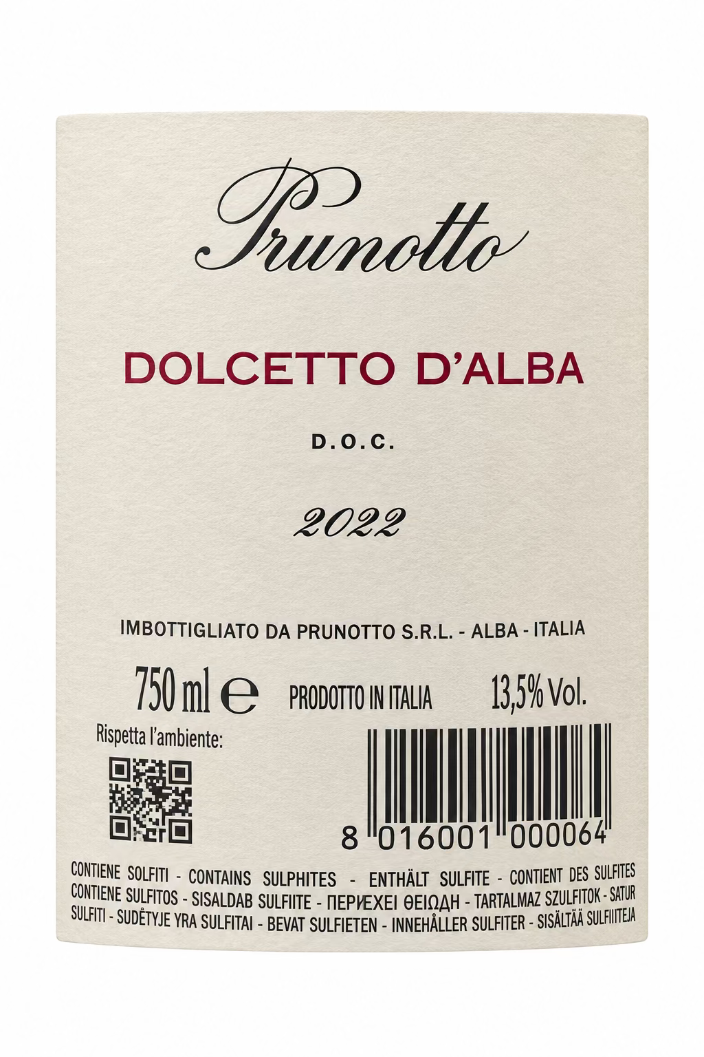 Prunotto Dolcetto D’Alba 2023