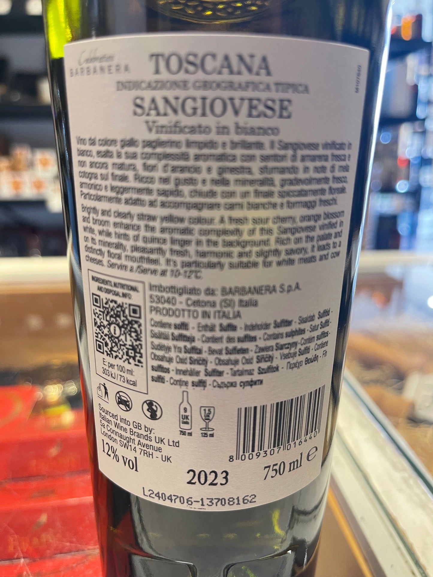 In Bianco Sangiovese Toscana