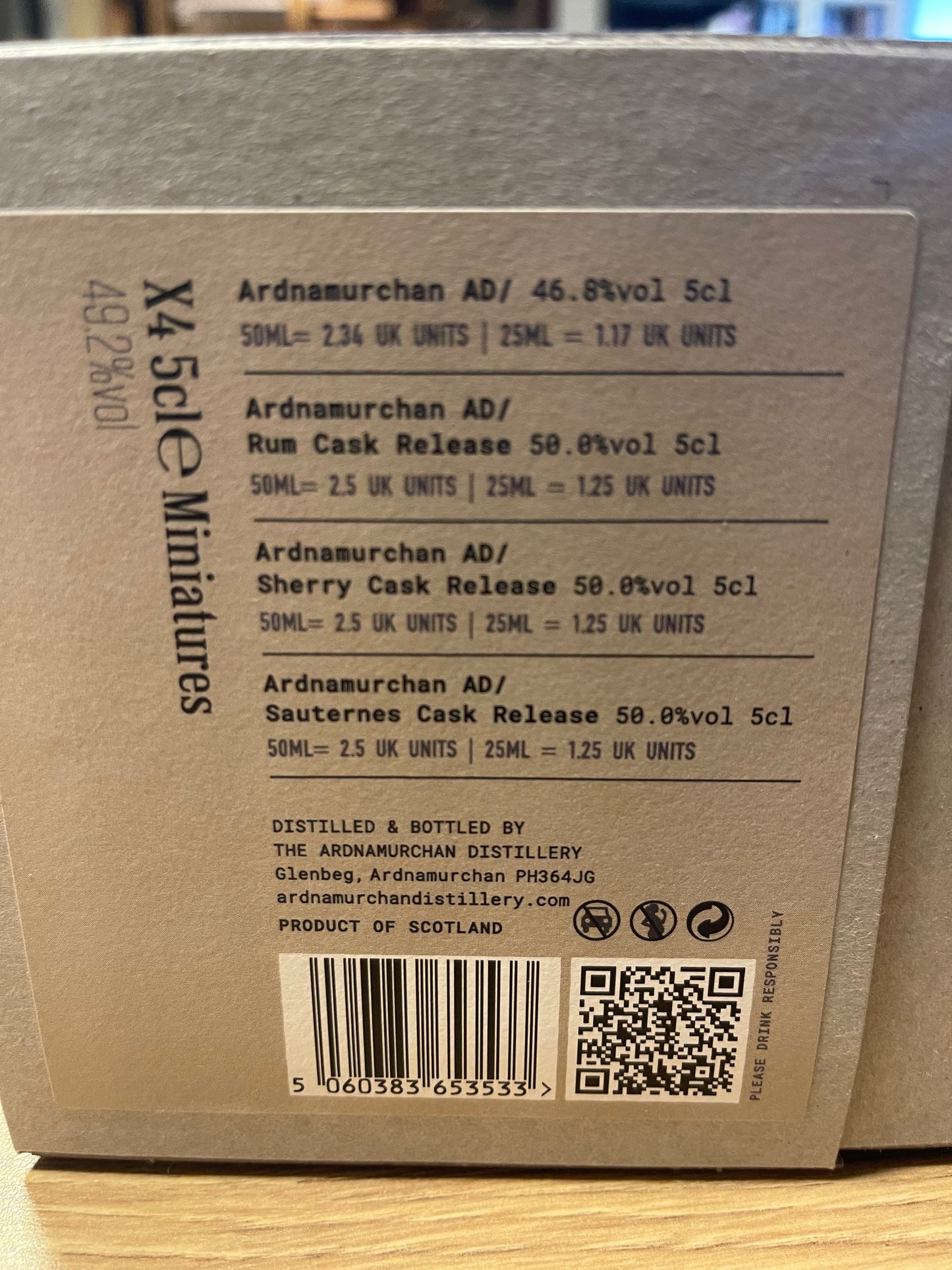 Ardnamurchan 4 x 5 cl gaveæske
