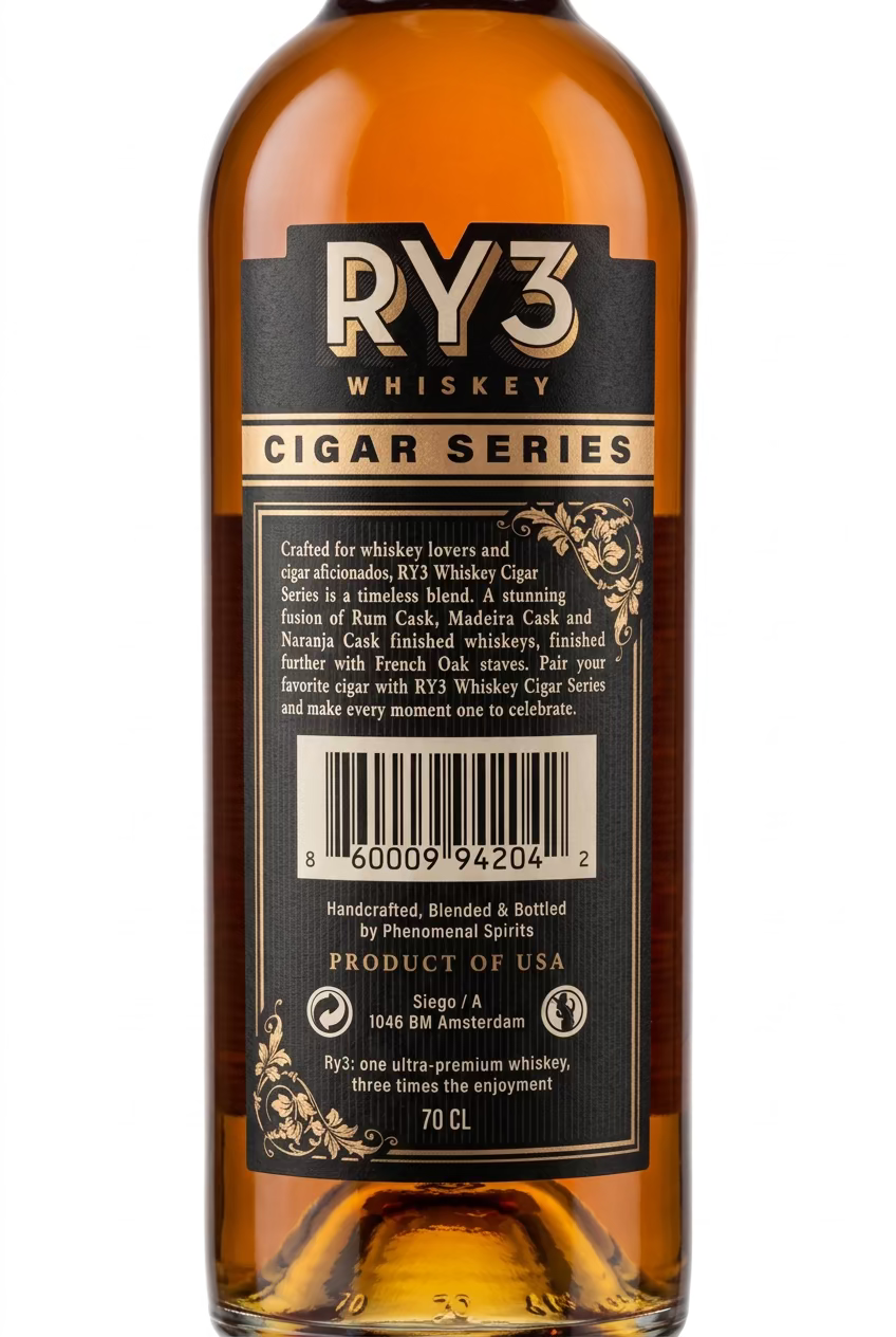 RY3 Whisky Cigar serie 62.1% Rye
