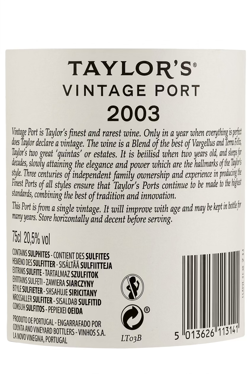 Taylor's Vintage Port 2003