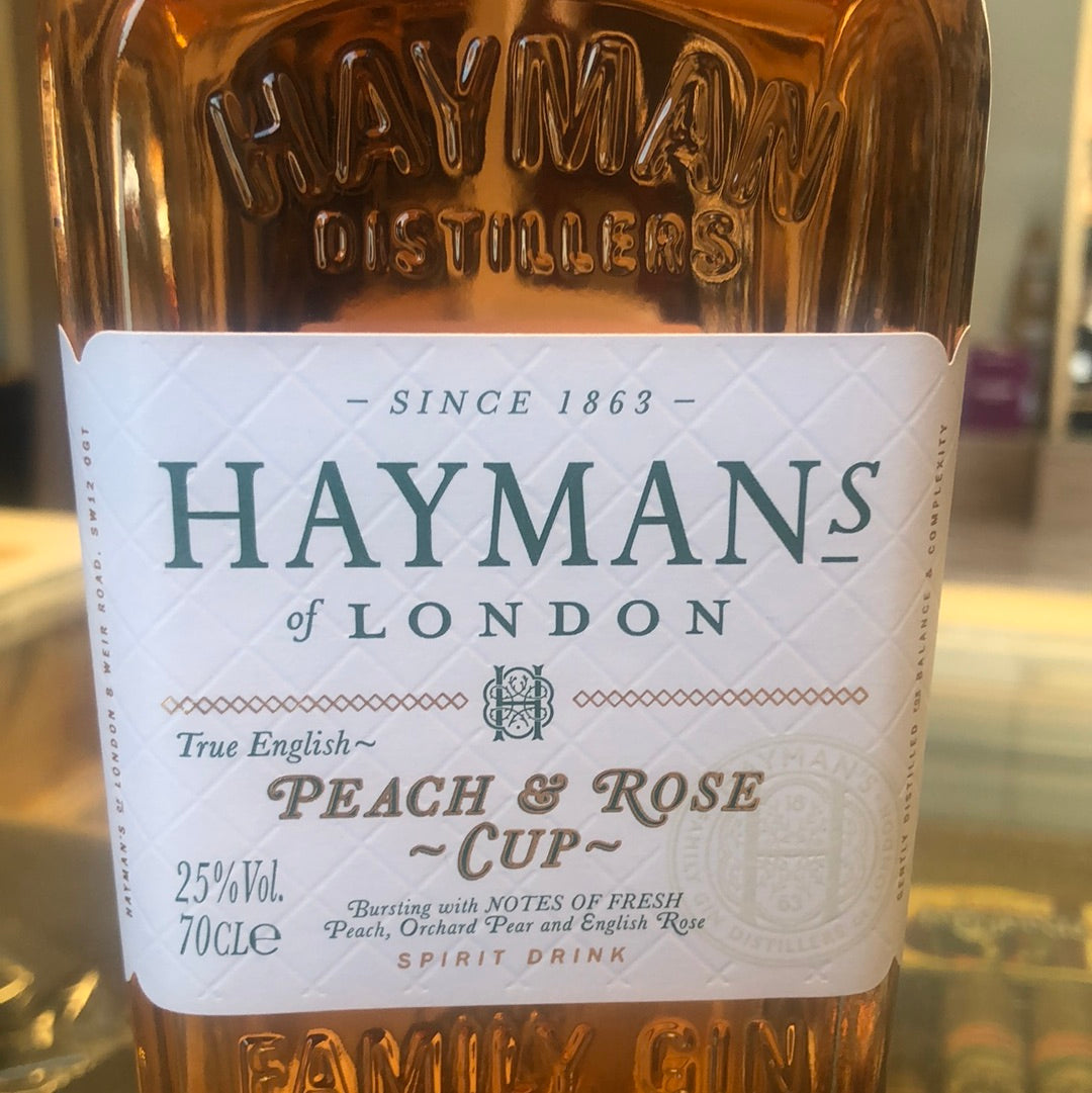 Hayman’s peach & Rose