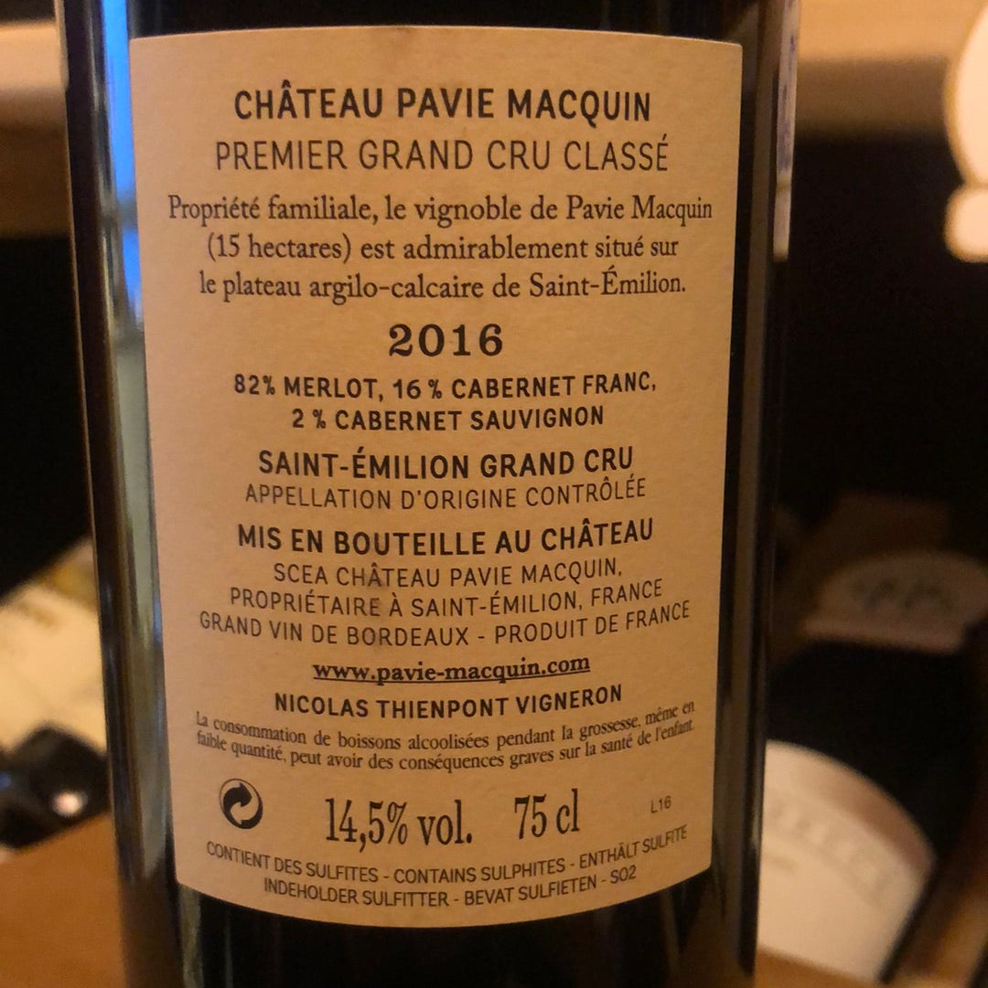 Chateau Pavie Macquin 2016