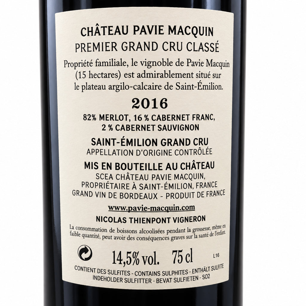 Chateau Pavie Macquin 2016