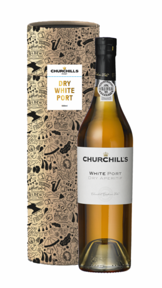 White Port Dry Aperitif i gaverør med opskrift Churchill-Graham Portvin - Touriga Nacional - 50 cl - 19,50
