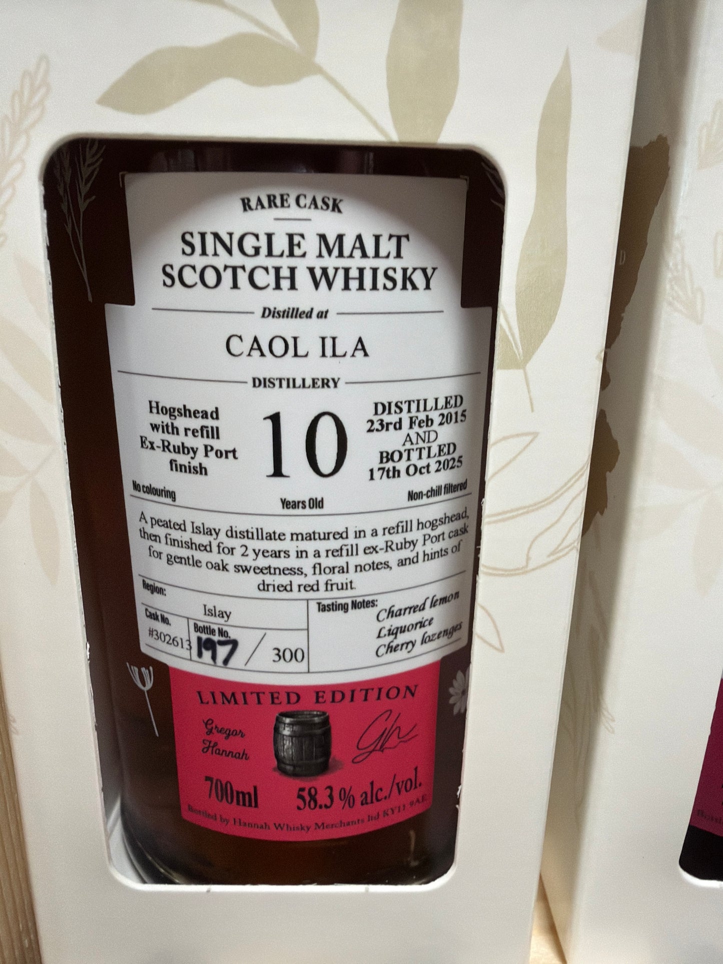 Lady of the glen 10 års Caol Ila 58,3% lavet 300 flasker