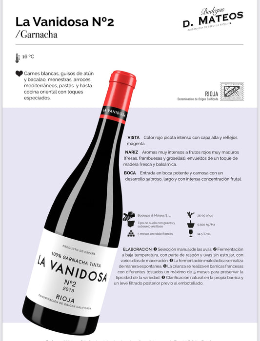 La Vandiosa No2 Garnacha Rioja