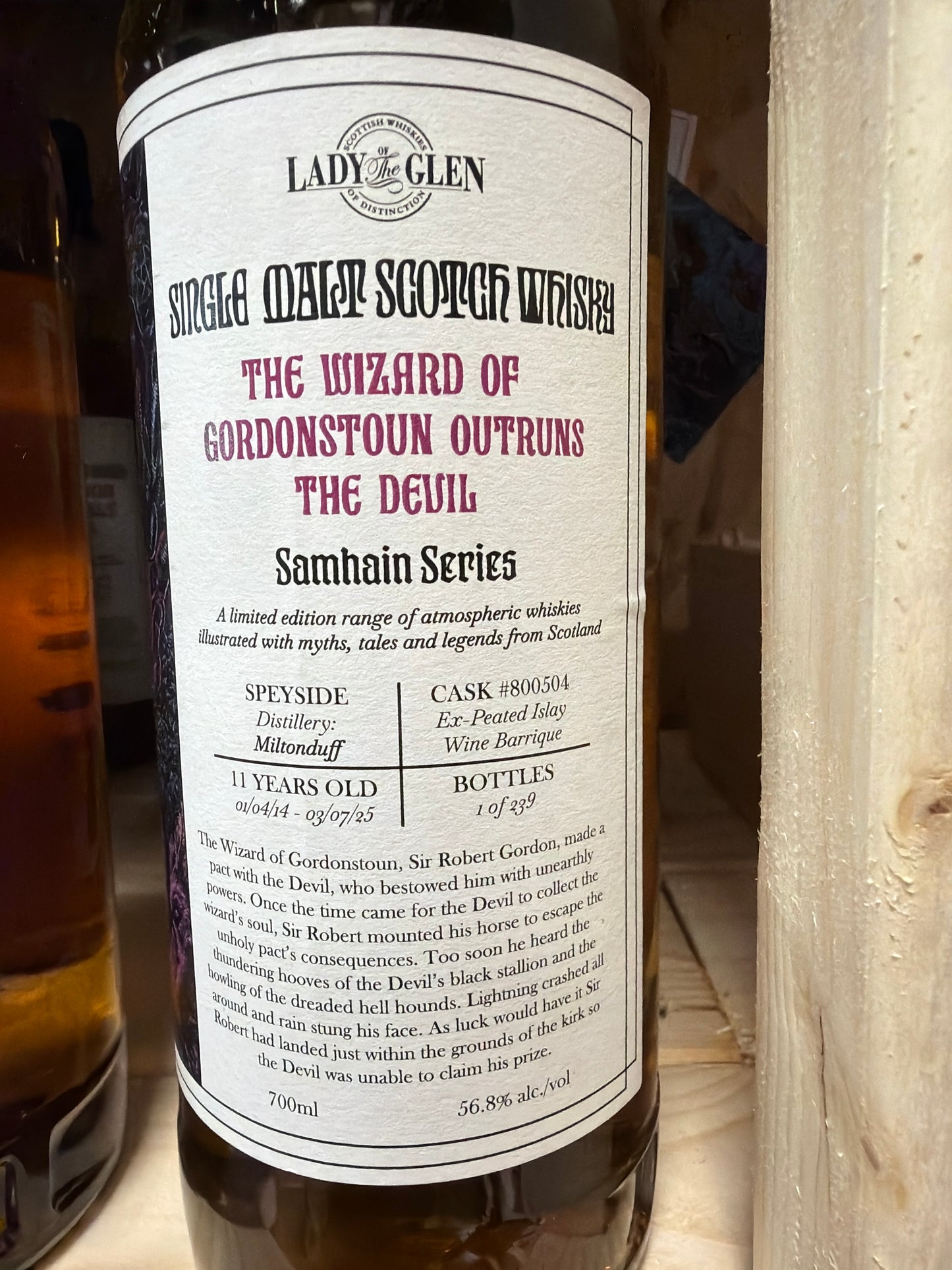 Lady of the Glen Miltenduff 11 års 56,8%