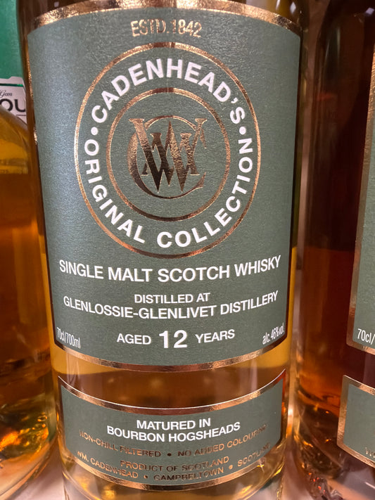 Cadenhead´s Glenlossie - Glenlivet 12 års 46%