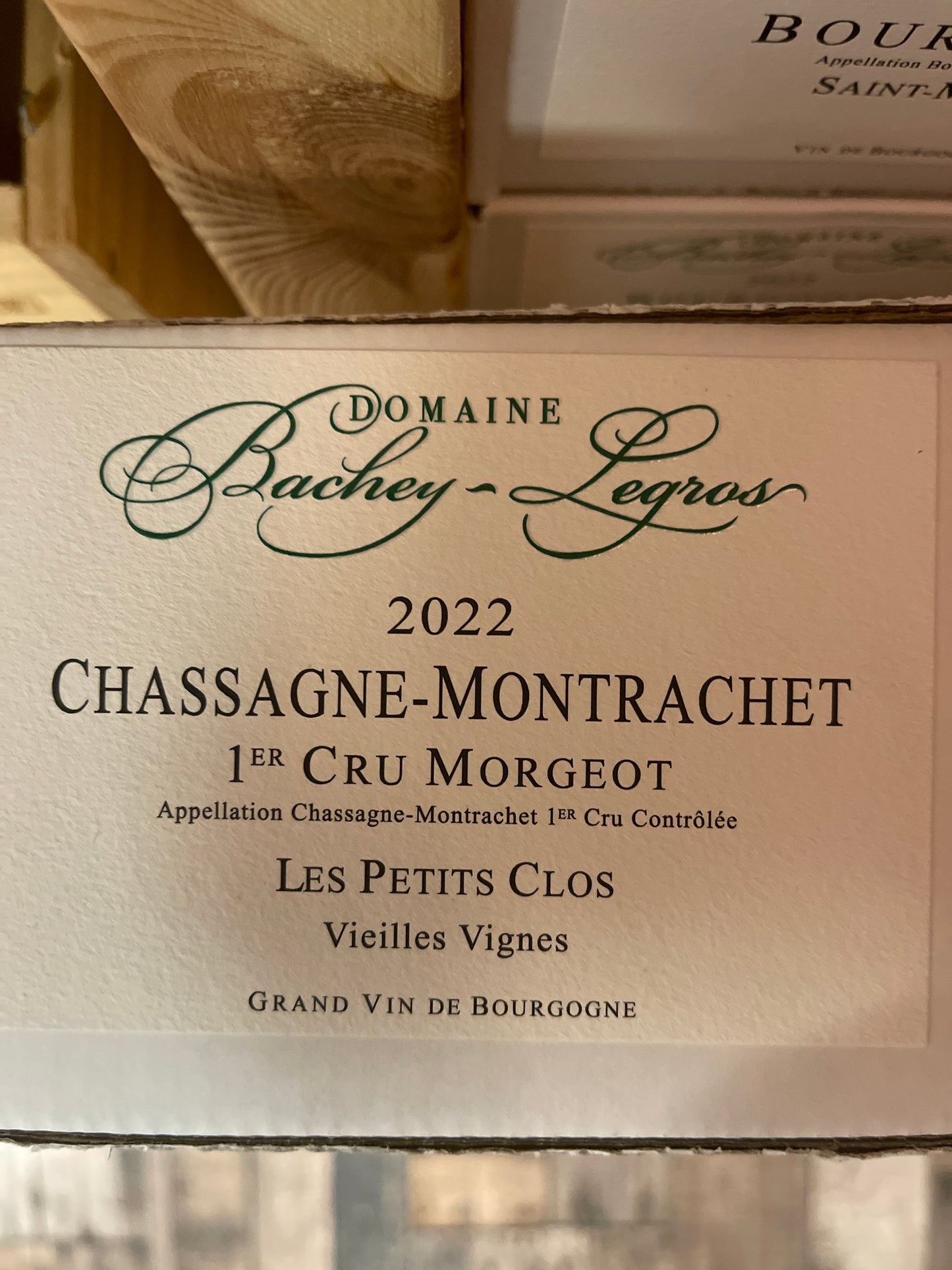 Bachey Legros Chassagne Montrachet 2022 1 cru Morgeot Blanc