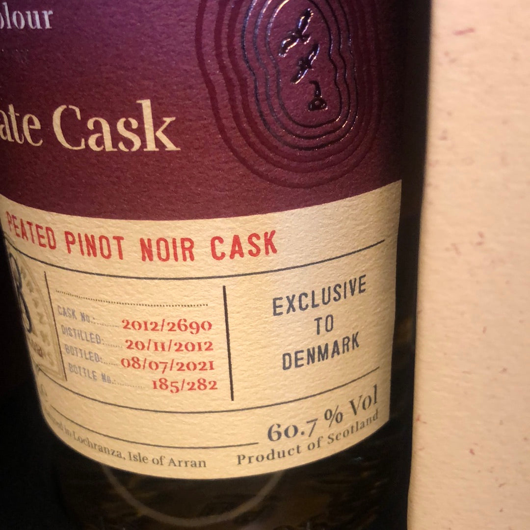 Arran Private Cask Peated Pinot Noir 60.7%