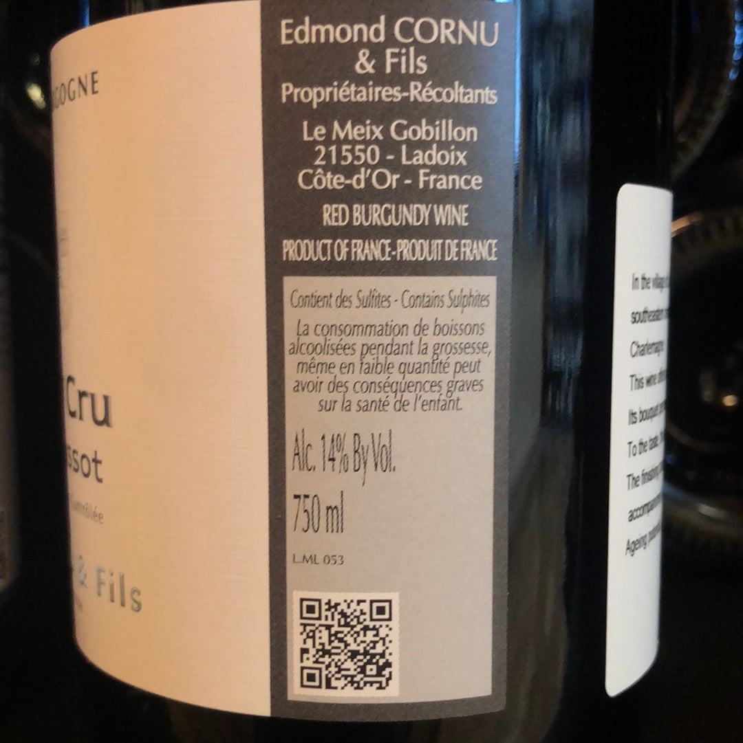 2019 Ladoix 1er Cru Le Bois Roussot Domaine Edmond Cornu et Fils Rødvin - Pinot Noir - 75 cl - 14,00 %