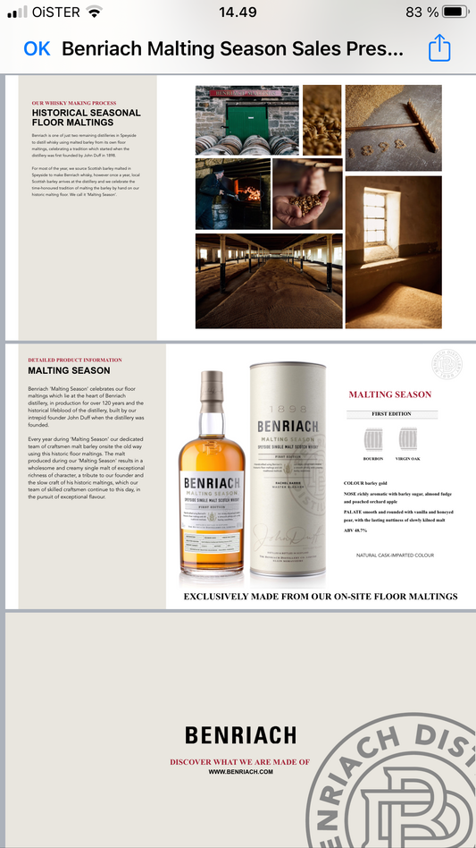 Benriach malting season