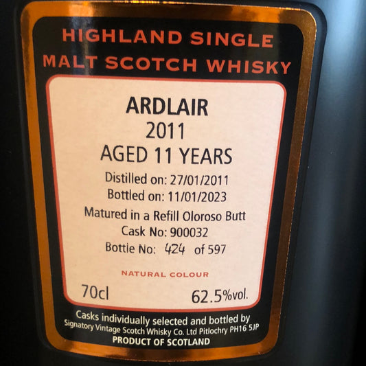 Signatory Ardlair 11 års